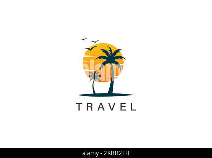 Travel logo template Stock Vector