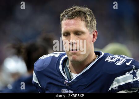 Dallas Cowboys long snapper L.P. LaDouceur (91) warms up prior to