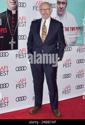 HOLLYWOOD, LOS ANGELES, CALIFORNIA, USA - NOVEMBER 18: Actor Jonathan Pryce arrives at the AFI FEST 2019 - Premiere Of Netflix's 'The Two Popes' held at the TCL Chinese Theatre IMAX on November 18, 2019 in Hollywood, Los Angeles, California, United States. (Photo by Image Press Agency/NurPhoto) Stock Photo