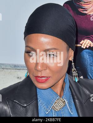 HOLLYWOOD, LOS ANGELES, CALIFORNIA, USA - NOVEMBER 18: Actress Jada Pinkett Smith arrives at the AFI FEST 2019 - Screening Of Apple TV+'s 'Hala' held at the TCL Chinese 6 Theatres on November 18, 2019 in Hollywood, Los Angeles, California, United States. (Photo by Image Press Agency/NurPhoto) Stock Photo