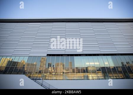 Ariake Arena is opened to media in Tokyo on Nov. 21, 2019. It is the venue of Olympic Volleyball and paralympic Wheelchair Basketball during Tokyo Olympics and Paralympics in 2020. (Photo by Alessandro Di Ciommo/NurPhoto) Stock Photo