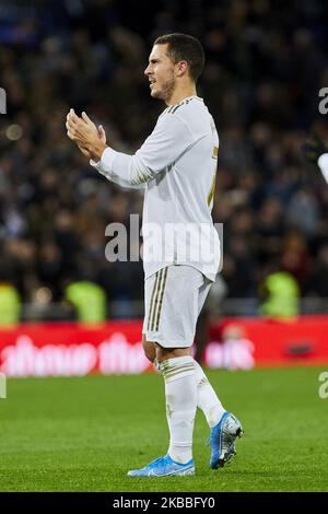 Eden Hazard of Real Madrid celebrates victory after the La Liga match ...