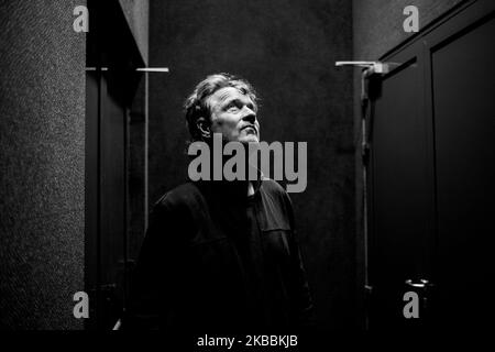 (EDITOR'S NOTE: Image was converted to black and white) English dramatist playwright and screenwriter Torben Betts poses in London, UK, on 23 November 2019. (Photo by Maciej Moskwa/NurPhoto) Stock Photo