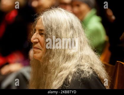 The American singer-songwriter, poet and artist Patti Smith receives an honorary Master's Degree in “Languages and Literature European and American from the University of Padua, Italy, Thursday 28 November 2019(Photo by Mimmo Lamacchia/NurPhoto) Stock Photo