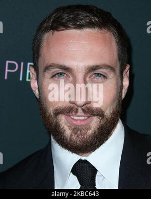 WEST HOLLYWOOD, LOS ANGELES, CALIFORNIA, USA - DECEMBER 04: Actor Aaron Taylor-Johnson arrives at the Los Angeles Special Screening Of Momentum Pictures' 'A Million Little Pieces' held at The London Hotel West Hollywood at Beverly Hills on December 4, 2019 in West Hollywood, Los Angeles, California, United States. (Photo by Xavier Collin/Image Press Agency/NurPhoto) Stock Photo