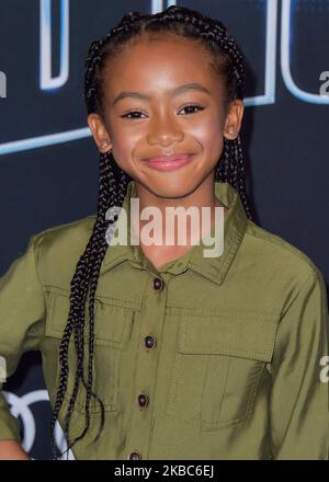 HOLLYWOOD, LOS ANGELES, CALIFORNIA, USA - DECEMBER 04: Faithe Herman arrives at the Los Angeles Premiere Of 20th Century Fox's 'Spies In Disguise' held at the El Capitan Theatre on December 4, 2019 in Hollywood, Los Angeles, California, United States. (Photo by Image Press Agency/NurPhoto) Stock Photo