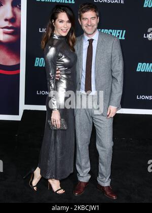 WESTWOOD, LOS ANGELES, CALIFORNIA, USA - DECEMBER 10: Katie Aselton and Mark Duplass arrive at the Los Angeles Special Screening Of Liongate's 'Bombshell' held at the Regency Village Theatre on December 10, 2019 in Westwood, Los Angeles, California, United States. (Photo by Xavier Collin/Image Press Agency/NurPhoto) Stock Photo