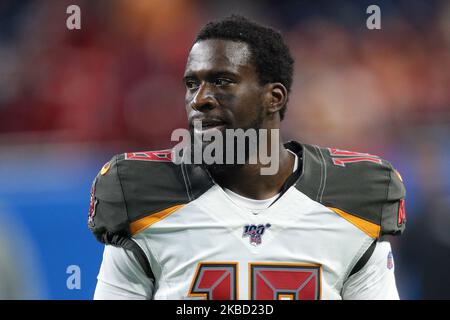 Tampa Bay Buccaneers wide receiver Ishmael Hyman (18) is seen during the second half of an NFL football game against the Detroit Lions in Detroit, Michigan USA, on Sunday, December 15, 2019 (Photo by Jorge Lemus/NurPhoto) Stock Photo