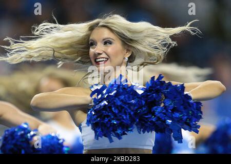 DETROIT, MI - AUGUST 8: Detroit Lions cheerleaders during NFL pre-season  game between New England Patriots