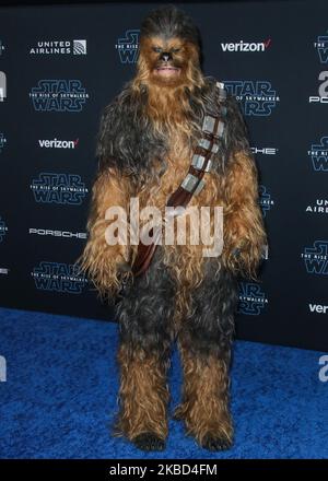 HOLLYWOOD, LOS ANGELES, CALIFORNIA, USA - DECEMBER 16: Chewbacca arrives at the World Premiere Of Disney's 'Star Wars: The Rise Of Skywalker' held at the El Capitan Theatre on December 16, 2019 in Hollywood, Los Angeles, California, United States. (Photo by Xavier Collin/Image Press Agency/NurPhoto) Stock Photo