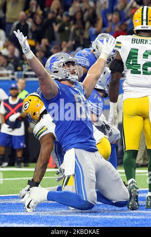 Detroit Lions tight end James Mitchell (82) is seen after an NFL football  game against the Dallas Cowboys, Sunday, Oct. 23, 2022, in Arlington,  Texas. Dallas won 24-6. (AP Photo/Brandon Wade Stock Photo - Alamy