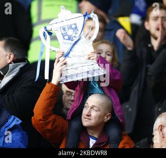 Tranmere Rovers Fan holding FA Cup during Emirates FA Cup Third Round match between Watford and Tranmere Rovers on January 04 2020 at Vicarage Road Stadium, Watford, England. (Photo by Action Foto Sport/NurPhoto)