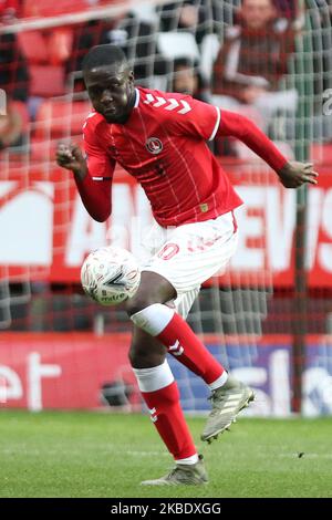 Brendan Wiredu of Charlton Athletic in action during the FA Cup match between Charlton Athletic and West Bromwich Albion at The Valley, London on Sunday 5th January 2020. (Photo by Jacques Feeney/MI News/NurPhoto) Stock Photo