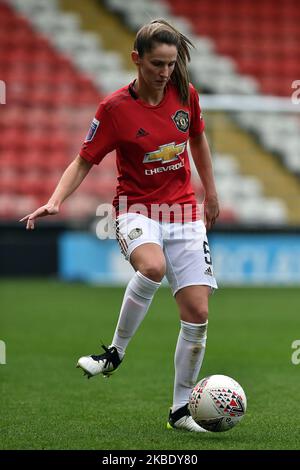 Abbie McManus of Manchester United Women during the Barclays FA Women's Super League match between Manchester United and Bristol City at Leigh Sport Stadium, Leigh on Sunday 5th January 2020. (Photo by Eddit Garvey/MI News/NurPhoto) Stock Photo