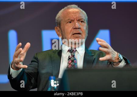 Lord Alan Sugar, Business Titan And Star Of The Apprentice UK, speaks at Pendulum Summit, World's Leading Business and Self-Empowerment Summit, in Dublin Convention Center. On Thursday, January 10, 2019, in Dublin, Ireland. On Wednesday, 8 January 2020, in Dublin, Ireland. (Photo by Artur Widak/NurPhoto) Stock Photo