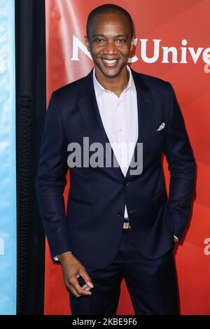 PASADENA, LOS ANGELES, CALIFORNIA, USA - JANUARY 11: J. August Richards arrives at the 2020 NBCUniversal Winter TCA Press Tour held at The Langham Huntington Hotel on January 11, 2020 in Pasadena, Los Angeles, California, United States. (Photo by Xavier Collin/Image Press Agency/NurPhoto) Stock Photo