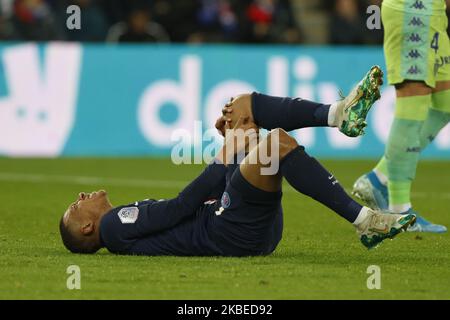 Kylian Mbappe of PSG during the French L1 football match between Paris Saint-Germain and AS Monaco at the Parc des Princes stadium in Paris on January 12, 2020. (Photo by Mehdi Taamallah/NurPhoto) Stock Photo