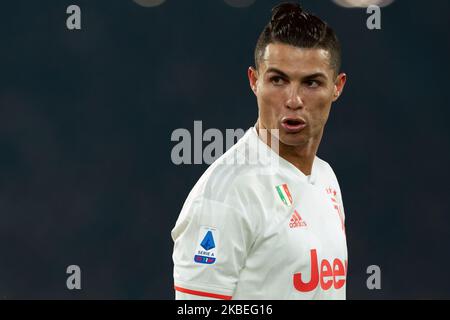 Cristiano Ronaldo of Juventus FC during the Italian Serie A 2019/2020 match between AS Roma and Juventus FC at Stadio Olimpico on January 12, 2020 in Rome, Italy. (Photo by Danilo Di Giovanni/NurPhoto) Stock Photo