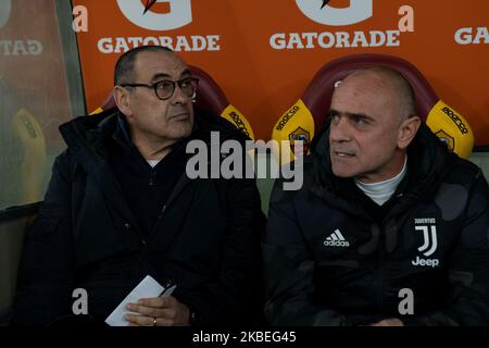 Maurizio Sarri head coach of Juventus FC during the Italian Serie A 2019/2020 match between AS Roma and Juventus FC at Stadio Olimpico on January 12, 2020 in Rome, Italy. (Photo by Danilo Di Giovanni/NurPhoto) Stock Photo