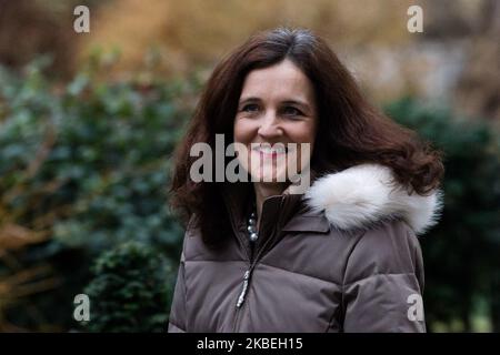 Secretary of State for Environment, Food and Rural Affairs Theresa Villiers arrives in Downing Street in central London to attend a Cabinet meeting on 14 January, 2020 in London, England. (Photo by WIktor Szymanowicz/NurPhoto) Stock Photo