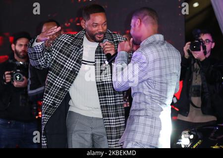 HOLLYWOOD, LOS ANGELES, CALIFORNIA, USA - JANUARY 14: Will Smith and King Bach arrive at the Los Angeles Premiere Of Columbia Pictures' 'Bad Boys For Life' held at the TCL Chinese Theatre IMAX on January 14, 2020 in Hollywood, Los Angeles, California, United States. (Photo by Xavier Collin/Image Press Agency/NurPhoto) Stock Photo