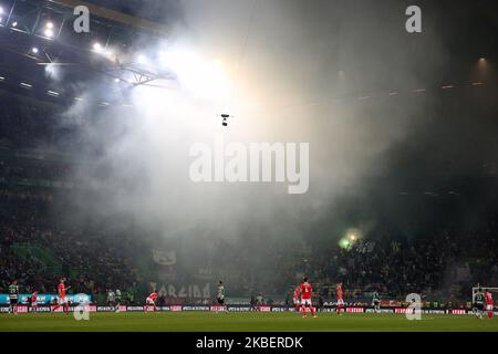 General view during the Portuguese League football match between Sporting CP and SL Benfica at Jose Alvalade stadium in Lisbon, Portugal on January 17, 2020. (Photo by Pedro FiÃºza/NurPhoto) Stock Photo