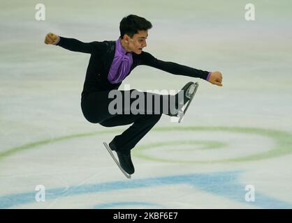 Artur Danielian of Russia during Men Free Skating at ISU European Figure Skating Championships in Steiermarkhalle, Graz, Austria on January 24, 2020. (Photo by Ulrik Pedersen/NurPhoto) Stock Photo