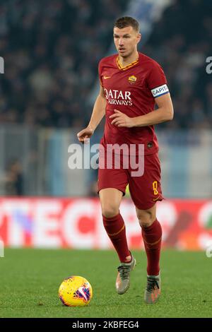 ROME, ITALY - January 3 : Edin Dzeko of AS Roma celebrates with his ...