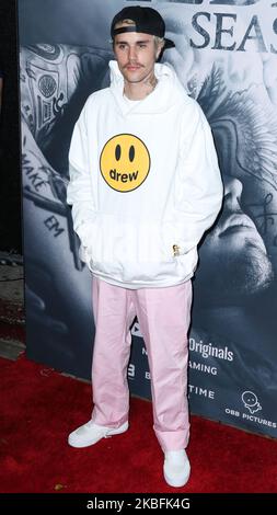 WESTWOOD, LOS ANGELES, CALIFORNIA, USA - JANUARY 27: Singer Justin Bieber arrives at the Los Angeles Premiere Of YouTube Originals' 'Justin Bieber: Seasons' held at the Regency Bruin Theatre on January 27, 2020 in Westwood, Los Angeles, California, United States. (Photo by Xavier Collin/Image Press Agency/NurPhoto) Stock Photo