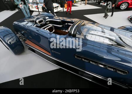 A Krugger FD is displayed during the press day of the 2020 concept-cars exhibition and automobile design in Paris on January 20, 2020. The latest concept-cars and supercars are displayed during this exhibition where the greatest designers of the world show, in the tradition of Haute Couture, their most beautiful models, true works and sources of inspiration for the automobile of tomorrow. (Photo by Michel Stoupak/NurPhoto) Stock Photo