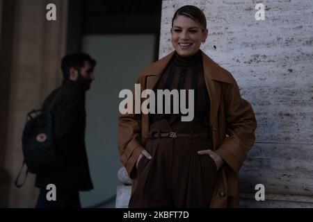Emma Marrone attends 'Gli Anni Più Belli' photocall on January 30, 2020 in Rome, Italy. (Photo by Luca Carlino/NurPhoto) Stock Photo