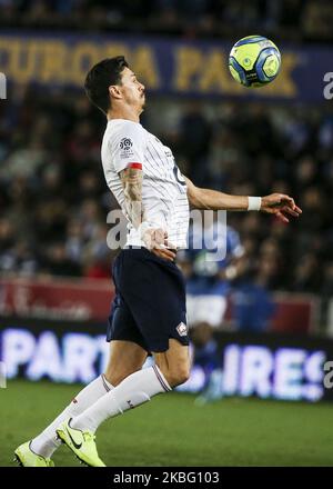 Da Rocha Fonte Jose Miguel during the French L1 football match between Strasbourg (RCSA) and Lille (LOSC), on February 1, 2020, at the Meinau stadium in Strasbourg, eastern France (Photo by Elyxandro Cegarra/NurPhoto) Stock Photo