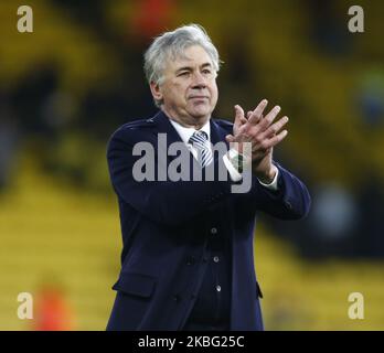 Everton manager Carlo Ancelotti during the Premier League match at St ...