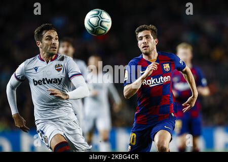 20 Sergi Roberto from Spain of FC Barcelona during the La Liga match between FC Barcelona and Levante UD at Camp Nou on February 02, 2020 in Barcelona, Spain. (Photo by Xavier Bonilla/NurPhoto) Stock Photo