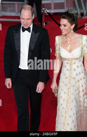 Prince William, Duke of Cambridge, Catherine, Duchess of Cambridge, Kate Middleton attend the EE British Academy Film Awards 2020 at Royal Albert Hall on February 02, 2020 in London, England. (Photo by Robin Pope/NurPhoto) Stock Photo