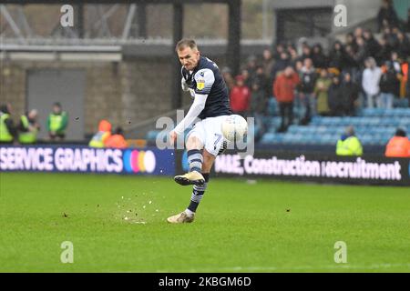 Jed Wallace of Millwall during the Sky Bet Championship match between Millwall and West Bromwich Albion at The Den on February 09, 2020 in London, England. (Photo by MI News/NurPhoto) Stock Photo