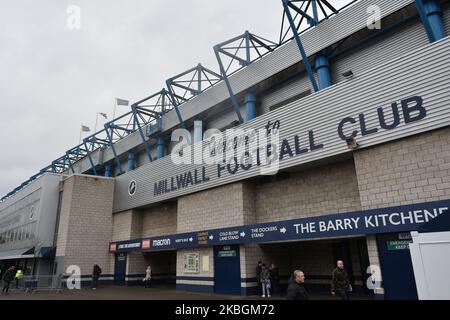 View of Stadium prior the Sky Bet Championship match between Millwall and West Bromwich Albion at The Den on February 09, 2020 in London, England. (Photo by MI News/NurPhoto) Stock Photo