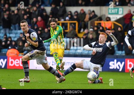 Filip Krovinovic during the Sky Bet Championship match between Millwall and West Bromwich Albion at The Den on February 09, 2020 in London, England. (Photo by MI News/NurPhoto) Stock Photo