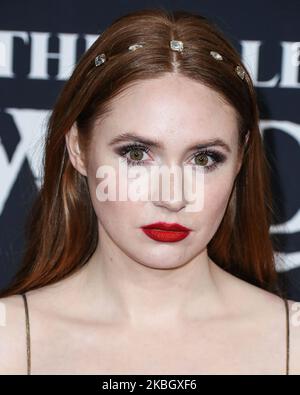 HOLLYWOOD, LOS ANGELES, CALIFORNIA, USA - FEBRUARY 13: Actress Karen Gillan arrives at the World Premiere Of 20th Century Studios' 'The Call Of The Wild' held at the El Capitan Theatre on February 13, 2020 in Hollywood, Los Angeles, California, United States. (Photo by Xavier Collin/Image Press Agency/NurPhoto) Stock Photo