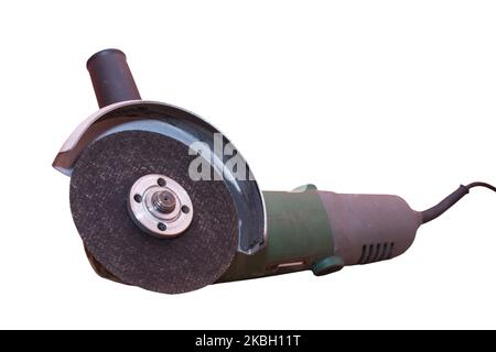 Angle Grinder electric isolated on white background Stock Photo