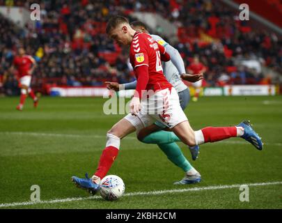 Charlton Athletic's Alfie Doughty during Championship match between Charlton Athletic and Blackburn Rovers at The Valley Stadium on February 15, 2020 in Charlton, England (Photo by Action Foto Sport/NurPhoto) Stock Photo