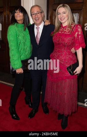 Victoria Coren Mitchell (R), Ben Elton (C), and Claudia Winkleman attend Press Night of The Upstart Crow at the GIELGUD THEATRE, SHAFTESBURY AVE 17 February 2020 in London, England. (Photo by Robin Pope/NurPhoto) Stock Photo