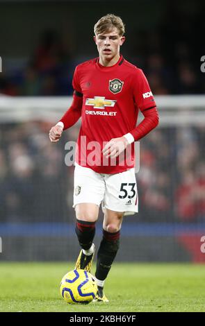 Manchester United's Brandon Williams during English Premier League between Chelsea and Manchester United at Stanford Bridge Stadium , London, England on 17 February 2020 (Photo by Action Foto Sport/NurPhoto) Stock Photo