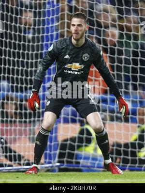 Manchester United's David De Gea during English Premier League between Chelsea and Manchester United at Stanford Bridge Stadium , London, England on 17 February 2020 (Photo by Action Foto Sport/NurPhoto) Stock Photo