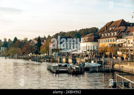 Panorama of the old town of Ueberlingen on Lake Constance Stock Photo
