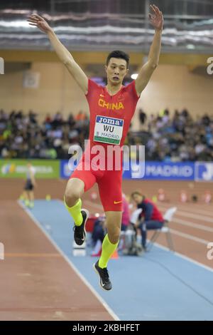 athlete competes during the World Indoor Tour Gold Madrid at Centro ...