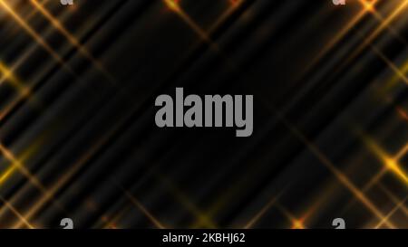 Abstract luxury black stripes fabric satin fold surface with golden lighting effect background and texture. Elegant pattern dark striped backdrop. Vec Stock Vector
