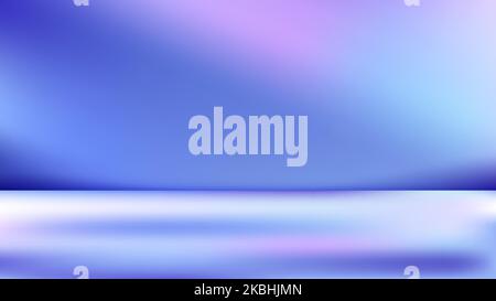 Abstract 3D artistic studio room blue gradient background with lighting on the floor. Vector illustration Stock Vector