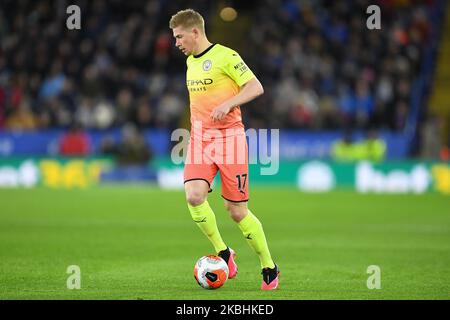 Kevin De Bruyne (17) of Manchester City during the Premier League match between Leicester City and Manchester City at the King Power Stadium, Leicester on Saturday 22nd February 2020. (Photo by Jon Hobley/MI News/NurPhoto) Stock Photo