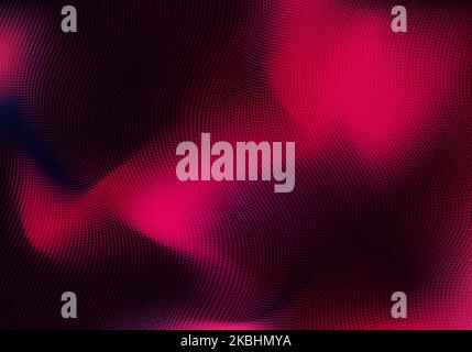Abstract pink dynamic wave motion blurred background with dots pattern texture. Technology technology concept. Vector illustration Stock Vector